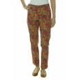 thumbnail image 2 of Women's Petite Cotton Elastane Floral Pants-MR-4P, 2 of 3