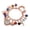 Multi Color, variant on Quartz Movement Stretch Bracelet Watch Murano Style Beads and Charms in Goldtone