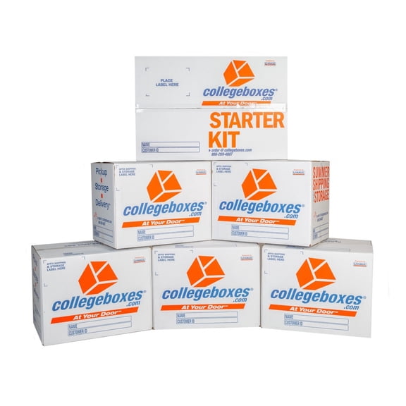 U-Haul Collegeboxes College Student Moving & Shipping Kit - Includes 5 Heavy-Duty 24" x 16" x 18" Boxes, 1 Roll of Tape, 10 Shipping Label Pouches, 5 Zip Ties, and 1 Marker