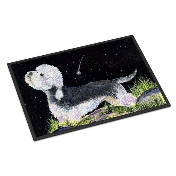 Starry Night Dandie Dinmont Terrier Door Mat Doormat