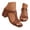Coffee, variant on Women's Heeled Sandals Square Open Toe Slip on Slides Mules Summer Block Chunky Heels Strappy Dress Casual Pumps Black 6