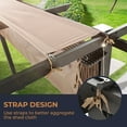 thumbnail image 2 of HAPPATIO 10' X 13' Outdoor Retractable Pergola with Sun and Rain-Proof Canopy, Includes Ground Studs and Expansion Screws (Brown), 2 of 7