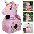 thumbnail image 4 of Cardboard Unicorn Toy Pink 1Pcs 30x26x13in, 4 of 8