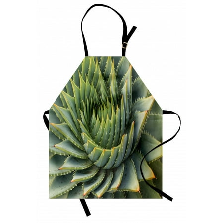 

Cactus Apron Botanic Spikey Wild Nature Inspired Western Dessert Plant Flower Artwork Image Print Unisex Kitchen Bib Apron with Adjustable Neck for Cooking Baking Gardening Green by Ambesonne