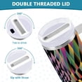 thumbnail image 3 of Yayeee 40oz Stainless Steel Tumbler with Straw and Handle Double-Wall Insulated Travel Water Bottle, Pink Wavy Plaid, 3 of 8
