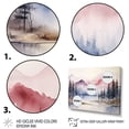 thumbnail image 3 of Designart "Foggy Majesty Pink and Grey Japan Mountains" Landscapes Framed Wall Art Decor - Traditional Pink Japan Bedroom Framed Canvas Wall Art, 3 of 6
