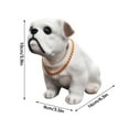 thumbnail image 3 of Uxgjfwu Resin Bobble Head Dog Car Decor, Cute Bulldog Dashboard Ornament for Interior, Shaking Head Figurine for Central Control Trolley, Fun Vehicle Accessory, 3 of 9