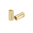thumbnail image 1 of Unique Bargains M3 x 8mm(L) x 4mm(OD) Female Thread Brass Knurled Threaded Insert Embedment Nuts, 100 Pcs, 1 of 3