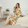 thumbnail image 3 of SEANATIVE Cozy Winter Nightgown for Women Soft Lightweight Sleepshirt Sleep Dress Button Front Long Sleeve Nightshirt Full-Length Loungewear, 4XL, Mushroom Floral Beige, 3 of 7