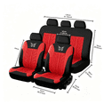 thumbnail image 3 of NIZELUK Full Set of Universal Car Seat Covers, Embroidered Car Seat Protector, Interior Accessories for Cars, Waterproof & Stylish Seat Covers for Vehicles, 3 of 6