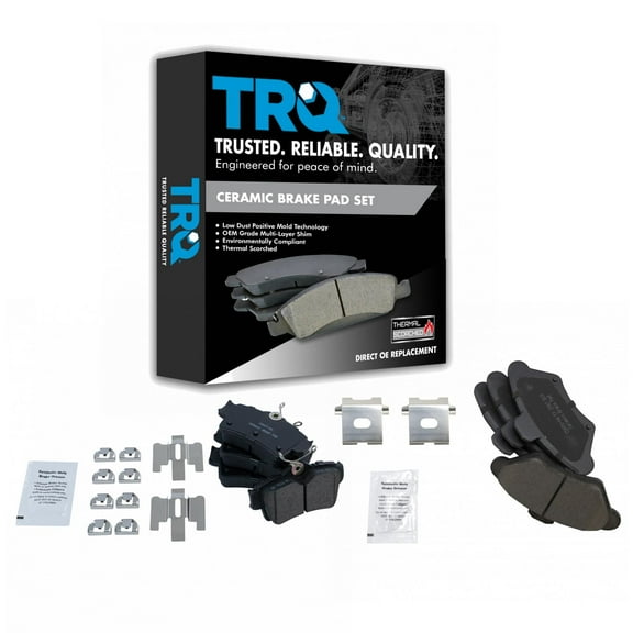 TRQ Front & Rear Ceramic Disc Brake Pad Kit for 1994-1998 Ford Mustang New BFA20124