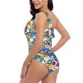 thumbnail image 4 of Gukieu tractor and garden Print One-shoulder Ruffled One-piece Swimsuit with Removable Chest Pads and Tummy-control Swimsuit for Women-X-Large, 4 of 6
