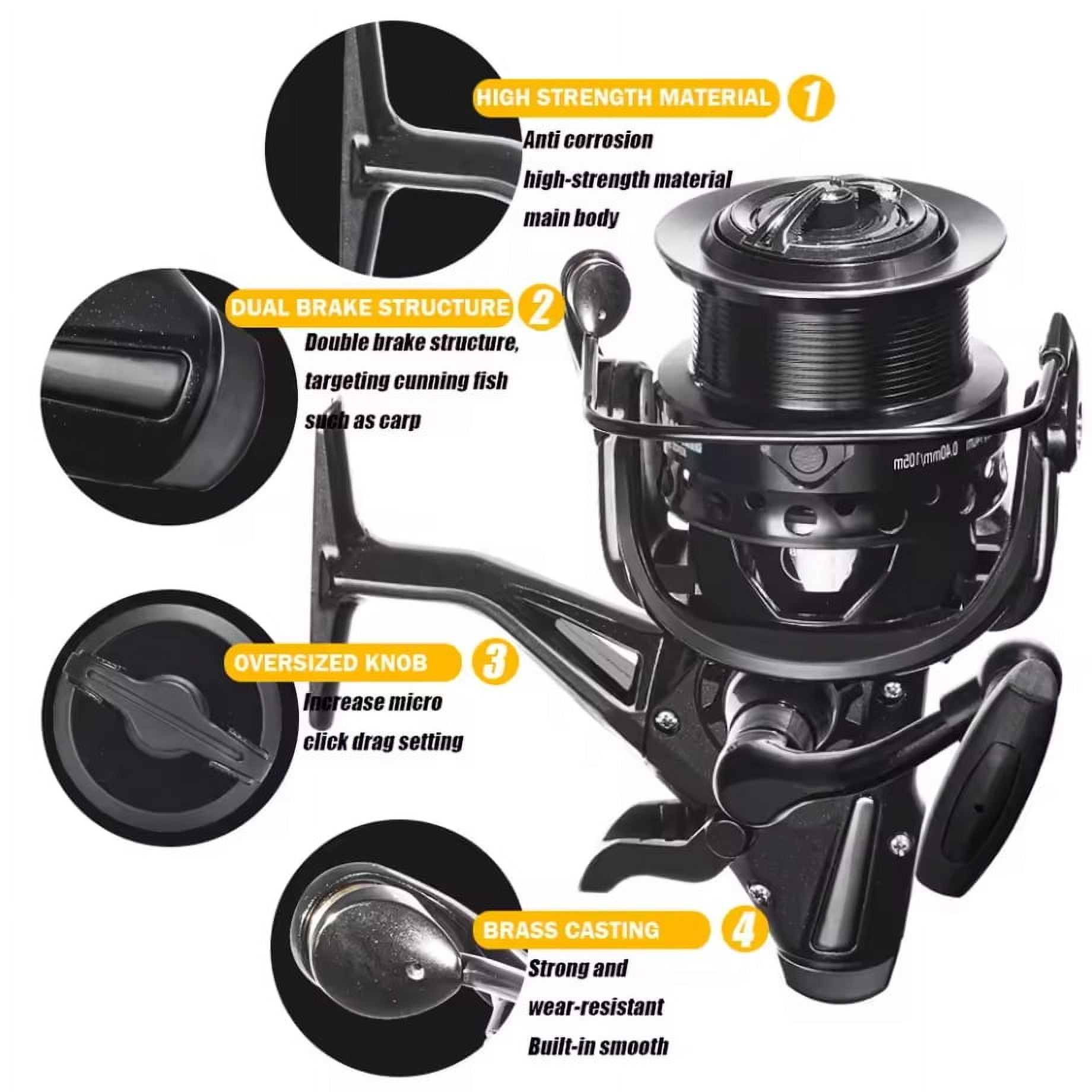 Carp Fishing Reel Spinning Strong Double Drag 12-15kg Molinete Carretilha De Pesca Olta Makaralar Sea Reels Accessories Mar