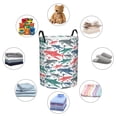 thumbnail image 6 of Kll Colorful Shark Waterproof Foldable Laundry Hamper Bucket With Handles For Storage Bin,Kids Room,Home Organizer (Medium), 6 of 8