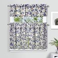 thumbnail image 2 of Kitchen Curtains and Valance Set 36 Inch Tier Pioneer Colorful Floral 3 Pieces Set Dining Room Small Curtain Drapes Cafe Curtains Valance for Home Decor Rod Pocket, 2 of 6