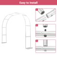 thumbnail image 5 of BouPower Metal Garden Arch Trellis 9.8'x7.2' for Climbing Plants, Weatherproof Wedding Arch Frame, Outdoor Indoor Arbor Archway for Ceremony, Halloween, Christmas, Birthday Party Decorations, 5 of 7