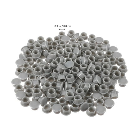 MLINS  200 Pcs Screw Cover Decorative Kitchen Cabinet Door to Holes Cap Plugs Grey