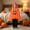 thumbnail image 6 of Boy Halloween Outfit Unisex Ghost Face Kids Hooded Cape Pants Two Piece Set Girls 6-7 Years, 6 of 9