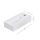 thumbnail image 5 of Lavabo de baño Kichae rectangular montado en la pared, 38 x 18 cm, cerámica, 5 of 7