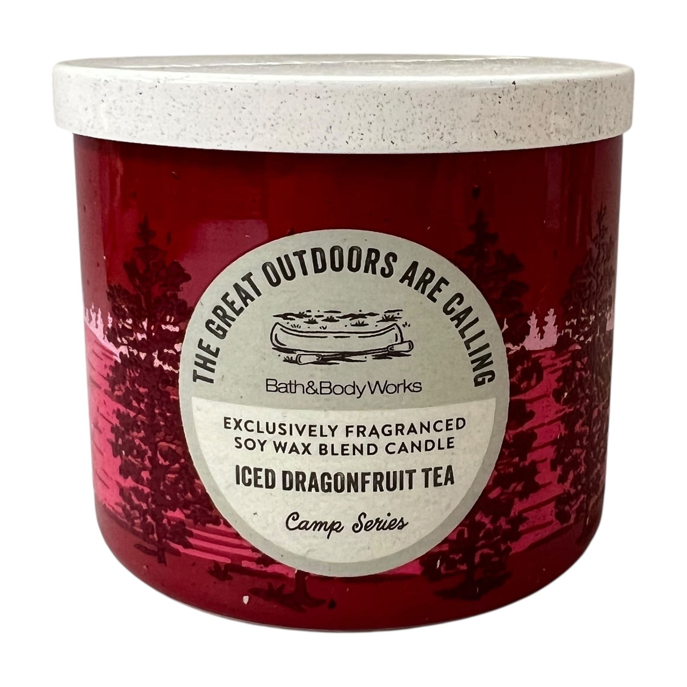 Bath & Body Works Iced Dragonfruit Tea Scented 3 Wick Candle 14.5 oz