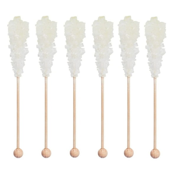 Civilized Coffee Rock Candy, Large Swizzle Sugar Sticks, Natural, Individually Wrapped, (50 Count)