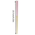 thumbnail image 2 of Chinese Stainless Steel Chopsticks Reusable Dishwasher Safe Chop Sticks Non-slip Japanese Korean Chopstick for Cooking Eating （Pink）, 2 of 2