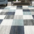 thumbnail image 6 of Contemporary Tile Plush Polypropylene Indoor Runner Rug, 8' x 10', Rivulet, 6 of 8