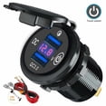 thumbnail image 2 of 12V Dual USB Fast Car Charger 3.0 Port Power Supply Socket LED Digital Voltmeter, 2 of 9
