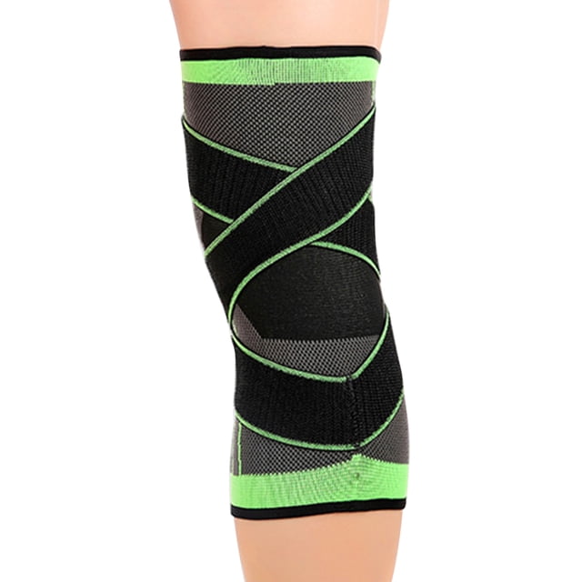 Bandage de Soutien pour Genou Entraînement Physique Course Cyclisme Élastique Compression Sportive - TTG - Vert