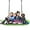 Green, variant on Topbuy 60" Flying Saucer Tree Swing Set Outdoor Oval Swing Adjustable Hanging Ropes for Kids Colorful