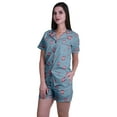 thumbnail image 3 of Moomaya Sleep Sets For Women With Shorts Pj Printed Short Sleeve Sleep Tops, 3 of 6
