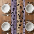 thumbnail image 6 of Purple Brown Table Runner - 90 Inch Long, Kitchen Dining Table Runner Dresser Scarves, Rustic Farmhouse Dog Paw Vintage Farmhouse Decor for Coffee Tables Wedding Party Banquet, 6 of 8