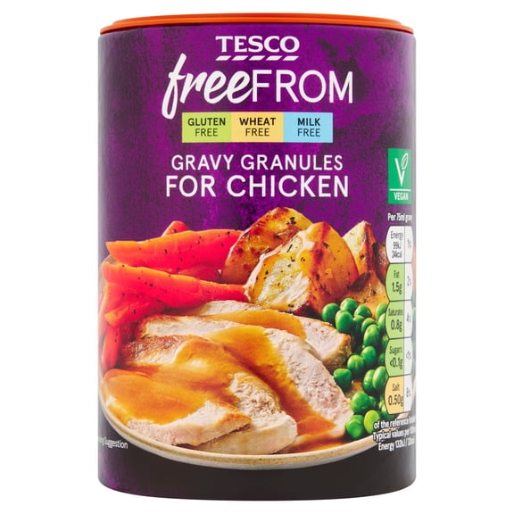 Tesco Free From Gravy Granules For Chicken 170g, Imported from Britain