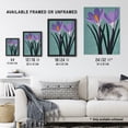 thumbnail image 3 of Two Purple Crocus Flowers Painting Simple Floral Living Room Extra Large XL Wall Art Poster Print, 3 of 5