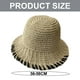 thumbnail image 2 of Sombrero de paja con circunferencia de 56-58 cm, sombrero de playa con protección solar para mujer, sombrero de viaje de ala grande para verano y playa, 2 of 6