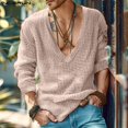 thumbnail image 2 of INCERUN 2024 camisetas de verano, camisetas de moda de manga larga con cuello en V sólido para hombres, ropa de calle para hombres, camisas de gran tamaño S-5XL, 2 of 5