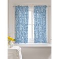 thumbnail image 3 of Blue Botanical Curtains 45 Inch Length, Sheer Curtains for Bedroom Living Room Window Spring Summer Chic Wildflowers Rod Pocket Voile Drapes Kitchen Curtains Small Half Window 42"x45" 2 Panels, 3 of 7