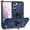 Blue, variant on For Samsung Galaxy A16 5G Shockproof Hybrid Dual Layer PC + TPU with Ring Stand Metal Kickstand Heavy Duty Armor Shell Phone Case Cover by Xpression, Silver