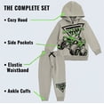 thumbnail image 6 of Monster Jam Toddler Boys' Fleece 2-Piece Hoodie and Pants Set Grey Grave Digger, 6 of 6