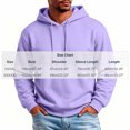 thumbnail image 4 of Mens Pullover Hoodie Long Sleeve Drawstring Casual Sweatshirt Solid Color Soft Basic Top, 4 of 9
