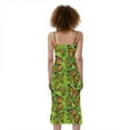 thumbnail image 2 of Gifts For Butterflies Lovers. Green Monarch Butterfly Pattern Print Slim Fit Midi Cami Dress, Butterfly Fashion Summer Maxi Sexy Casual Dress For Women, 2 of 4