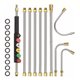 thumbnail image 2 of Juego de 10 lanzas retráctiles de alta presión de 4000 PSI para canaletas, desagües de techos y limpieza de paredes. Kits de hidrolavadoras de alta presión., 2 of 9