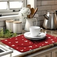 thumbnail image 6 of Valentines Day Dish Drying Mat 18x24 Inch Valentine Red Love Heart Drying Mats for Kitchen Counter Super Absorbent Microfiber Large Dish Drying Pad Heat Resistant Dish Draining Rack Mat, 6 of 7