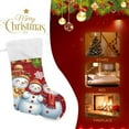 thumbnail image 5 of Ryvnso Christmas Stockings Christmas Snowman Bell Snowflake 17.7" Large Stocking Decoration 1 Pack, 5 of 7