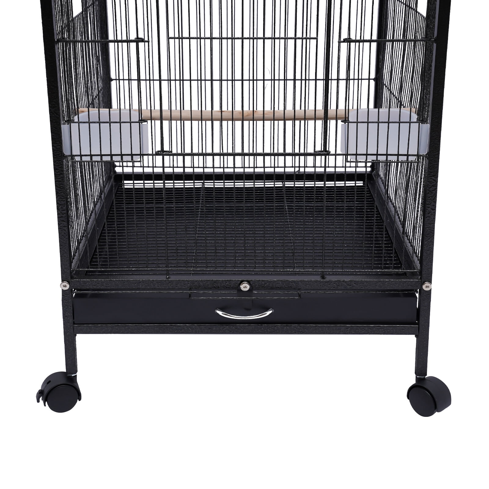 360° View Bird Cage with Skylight Top – Spacious Iron Aviary for Parakeets, Lovebirds, and Small Birds, Easy to Clean, Interactive & Durable, 39.9” Height