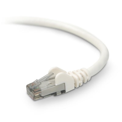 Belkin 3ft CAT6 Ethernet Patch Cable Snagless RJ45 M/M White - patch cable - 3 ft - white -