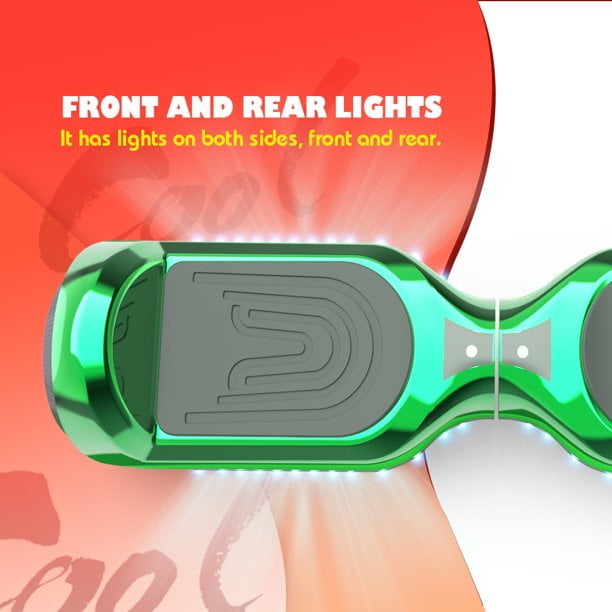 Hoverheart 6.5 In. Hoverboard with Front and Back LED and Bluetooth Speaker Self Balance Flash Wheel UL