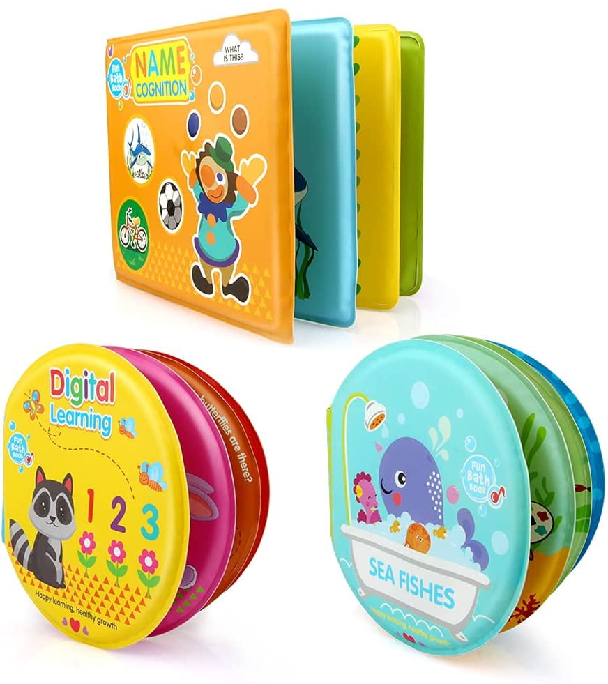 Allaugh Baby Bath Books Nontoxic Bath Books for Babies, Soft Bathtub
