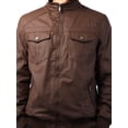 thumbnail image 4 of Ma Croix Mens Classic Motorcycle Winter Biker PU Leather Jacket S-XL, 4 of 6