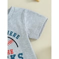 thumbnail image 5 of Toddler Baby Boy Baseball Outfit Letter Short Sleeve T-Shirt Tops +Baseball Shorts Set 2Pcs Summer Cute Clothes, 5 of 7